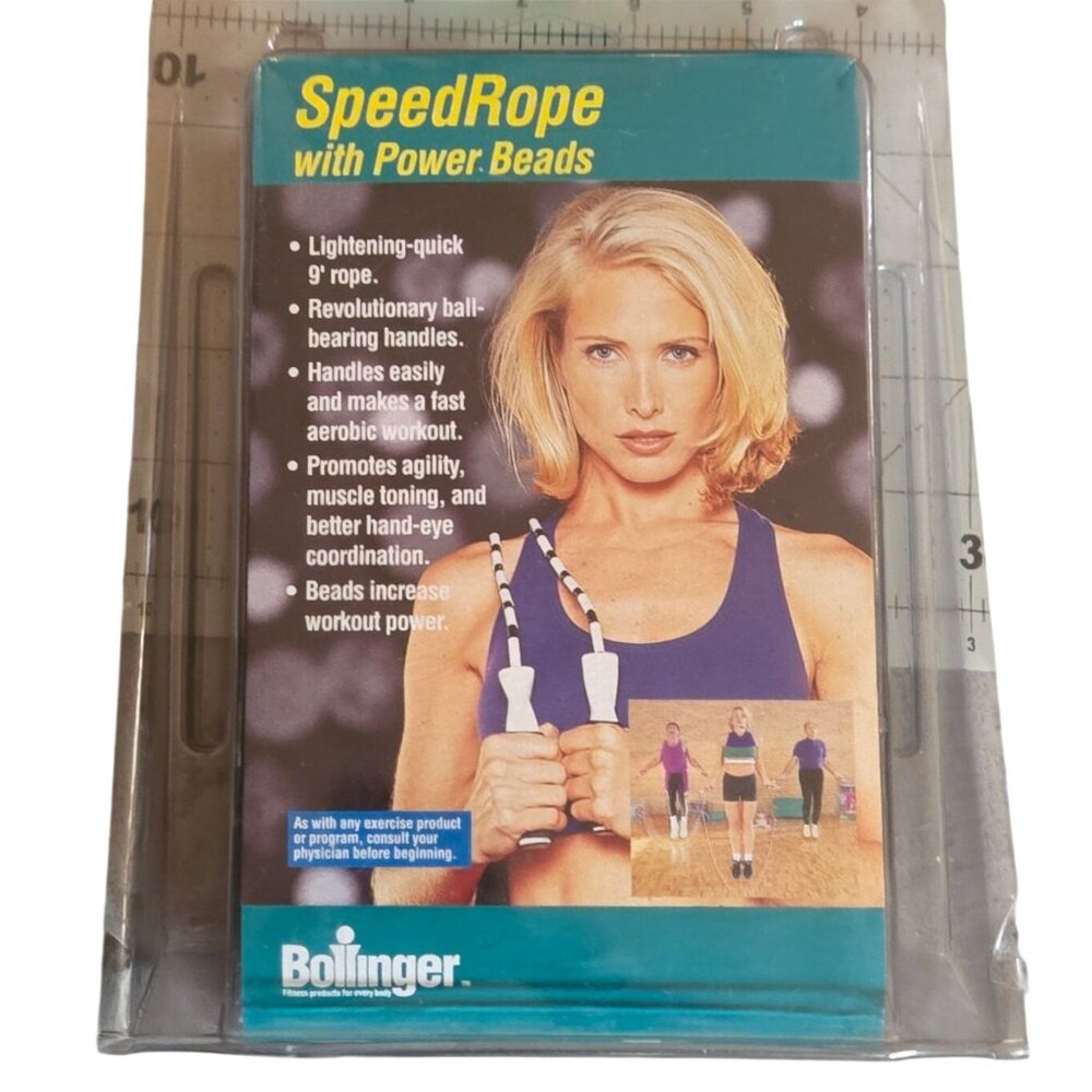 Bollinger Speed Rope with Power Beads Aerobic Jump Rope Workout Tool New In Box - Picture 12 of 15